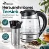TRESKO® Bouilloire en verre 1,8L / 2200W avec réglage de la Voir les images du produit 7
