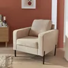 sweeek - Sessel mit Kord-Bezug und Metallfüßen - Beige Produktbild-Vorschau 5