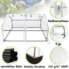 A collage of images showing a small greenhouse, its features, and materials. Voir les images du produit