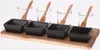 Excellent Houseware Tapas-Servierset, Akazie/Porzellan, 30 Produktbild-Vorschau 1