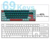 Mechanische Gaming Tastatur 65% QWERTZ DE, 69 Tasten, Red Produktbild-Vorschau 3