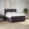 Boxspringbett mit Matratze Dunkelbraun 200x200 cm Stoff Produktbild-Vorschau 4