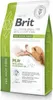 A bag of Brit dog food with a dog being fed from a hand. Produktbild-Vorschau