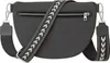 Damen Crossbody Umhänge Hand Tasche Echt  30618 Black Produktbild-Vorschau 2