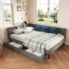 INONEFT Gestoffeerd bed 140x200 cm met LED-verlichting en Productafbeelding-voorbeeld 1