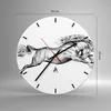 Wanduhr - Rund - Glasuhr - Pferd Zeichnung Bleistift - Produktbild-Vorschau 3