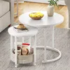 Balconera Couchtisch Rund, 2er Set Nisttisch, Stapelbarer Produktbild-Vorschau 4