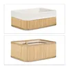 Relaxdays Regalkorb Set Bambus 12,5 x 32 x 22 HxBxT, 3er Produktbild-Vorschau 4