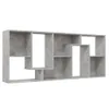 vidaXL Regál betón sivý 67x24x161 cm materiál na báze dreva Náhľad obrázku produktu 7