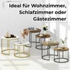 FORTENA  Couchtisch Set 2er Rund, Eiche Optik/Schwarz, Produktbild-Vorschau 4