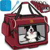 TRESKO® prepravka pre psov skladacia červená (D 70x52x52cm) Náhľad obrázku produktu 1