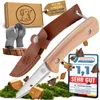 Couteau à découper Eli® pour enfants avec étui en cuir à Voir les images du produit 1