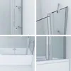 Badewannenaufsatz 150 x 140 cm Faltwand Badewanne Trennwand Produktbild-Vorschau 7