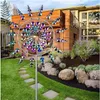 3D Metall Windmühle | Kinetisches Windspiel mit Gartenpfahl Produktbild-Vorschau 1