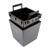 A black planter with an inner liner and handles, shown against a white background. Anteprima dell’immagine prodotto