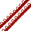 Schlingenband 2m Gummi Ösenband Schlaufenband Schlingenborte m. elastischen Ösen 12mm rot Produktbild-Vorschau