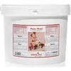 A white plastic tub of modeling paste with a label showing product information and an image of a decorated cake. Produktbild-Vorschau