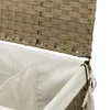 vidaXL Wäschekorb mit Rollen 60x35x60,5 cm Rattan Produktbild-Vorschau 9