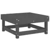 vidaXL Gartenhocker mit Kissen Grau Massivholz Kiefer - Produktbild-Vorschau 4