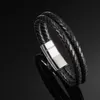 SERASAR - Bracelet en cuir pour homme [Double] en acier Voir les images du produit 8
