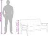 vidaXL Sofa 3-Sitzer Schwarz Kunstleder Produktbild-Vorschau 7