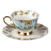 Clayre & Eef Tasse mit Untertasse 200 ml Weiß Blau Produktbild-Vorschau 2