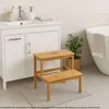 Stołek HWC-B87, stołek drewniany, bambusowy 43x47x38cm Podgląd zdjęcia produktu 7