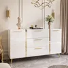 Kommode auf goldenen Beinen ONYX mit Schubladen Sideboard Produktbild-Vorschau 1