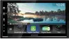 A car stereo display showing various app icons and a landscape image. Náhled obrázku produktu