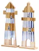 2er Set Deko Aufsteller Leuchtturm H31cm Blau Weiß Natur Produktbild-Vorschau 2