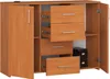 Kommode AKORD K45 Erle 110 cm 2 Türen 4 Schubladen 4 Ebenen Produktbild-Vorschau 2