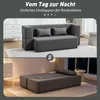 HOMCOM 2-Sitzer-Schlafsofa aus Schaumstoff mit breiten Produktbild-Vorschau 4