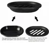 Lot de 2 supports pour savon, en plastique noir, faciles à Voir les images du produit 2