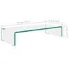 vidaXL Table TV/rehausse d'écran verre transparent 60x25x11 Voir les images du produit 6