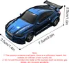 A blue remote control car with dimensions indicated by lines and text. Podgląd zdjęcia produktu