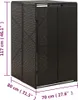 vidaXL Box na odpadky pro 1 odpadkový koš černý 70x80x117 Náhled obrázku produktu 6