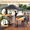 TRMLBE Pavillon de jardin pour barbecue, gris. Pavillon de Voir les images du produit 5