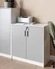 BELIANI Büroschrank Hellgrau / Weiß 80 x 80 x 40 cm Produktbild-Vorschau 2