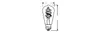 A line drawing of an Edison-style LED light bulb with dimensions indicated. Produktbild-Vorschau