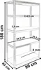 Kovový regál P9040, 180x90x40, nosnost 875 kg, černý Náhled obrázku produktu 10