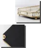 Plateau décoratif métal verre vintage miroir plateau miroir Voir les images du produit 6