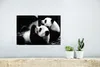 MuchoWow® Poster Pandas - Schwarz - Weiß 30x20 cm - Plakate Produktbild-Vorschau 5