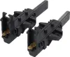 Two black motor brushes with gold connectors. Produktbild-Vorschau