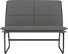 vidaXL Lavica šedá 100x75x76 cm Imitácia kože Náhľad obrázku produktu 3