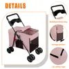 2 in 1 Klappbar Hundewagen Hundebuggy Bis 20kg,Pet Stroller Produktbild-Vorschau 5