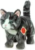 Teddy Hermann Chat gris tigré debout 20 cm Voir les images du produit 1