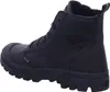 A black leather boot is shown from the side against a white background. Podgląd zdjęcia produktu