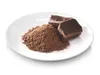A white plate holds a pile of chocolate powder and two chunks of dark chocolate. Náhľad obrázku produktu