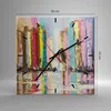 Wanduhr - Quadrat - Glasuhr - Mädchen Vogel - 30x30cm - Produktbild-Vorschau 3