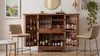 WOHNLING Meuble bar en bois massif de sheesham, 65 cm, Voir les images du produit 1